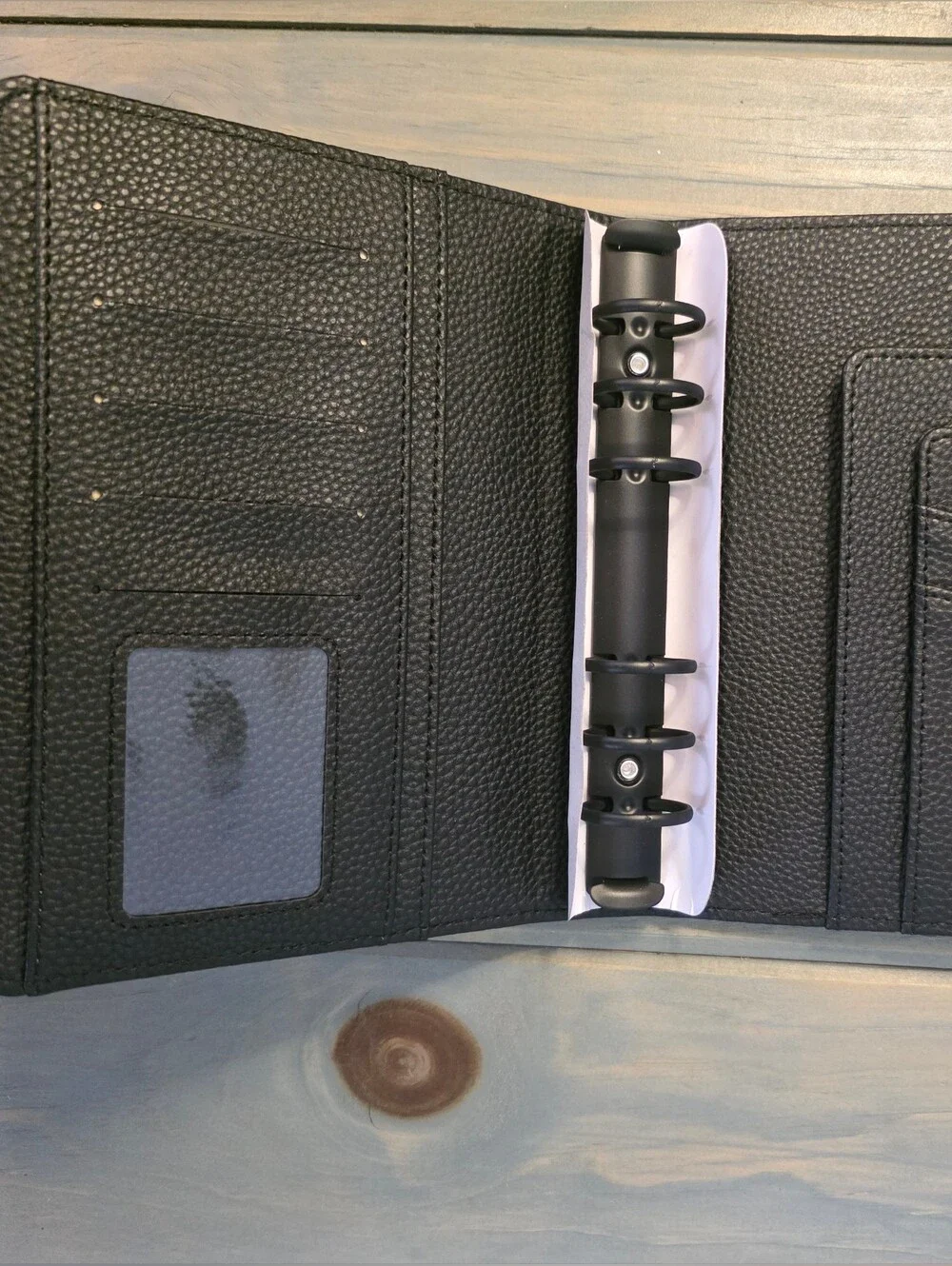A6 Black Pebbled Binder